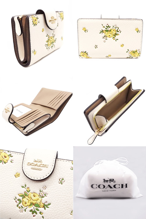 【国内発】コーチ フローラル プリント CAP00 二つ折り財布 COACH COACHコーチ財布 新作 新品 二つ折り財布 フローラル