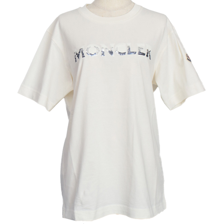 モンクレール MONCLER Tシャツ ブランド 半袖 レディース ルーズフィット ホワイト I2 ...