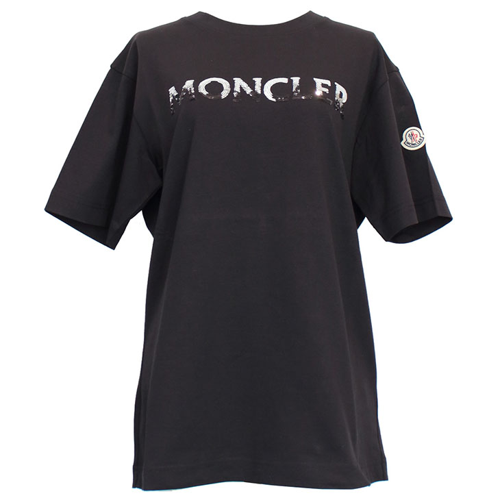 モンクレール MONCLER Tシャツ ブランド 半袖 レディース ルーズフィット ブラック I2 ...