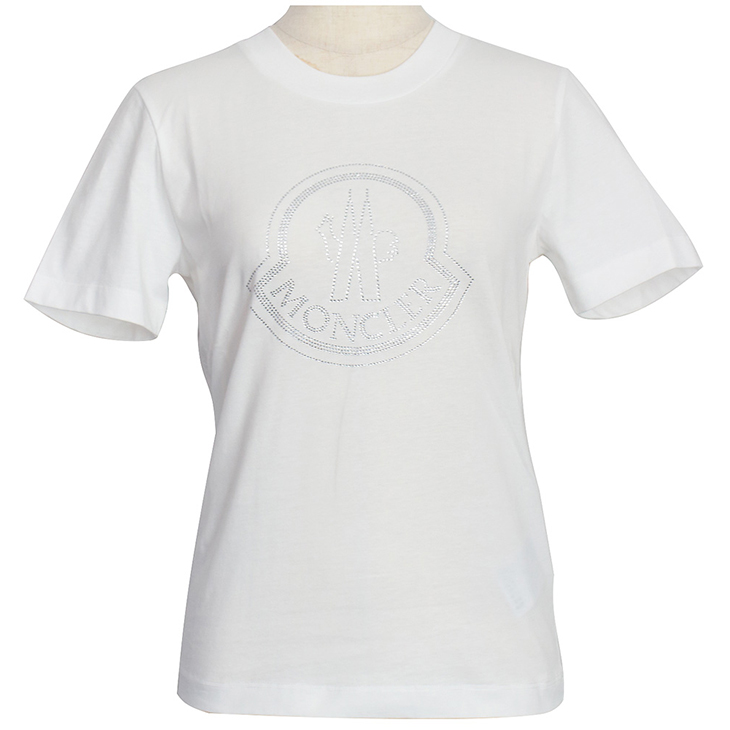 モンクレール MONCLER Tシャツ ブランド 半袖 レディース スリムフィット ホワイト I2 ...