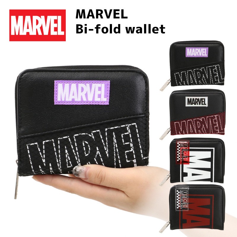 Marvel マーベル ミニ財布 財布 二つ折財布 小さい財布 サイフ 三つ折り かわいい 小銭入れ メール便対応 休日 514 おしゃれ シンプル 514