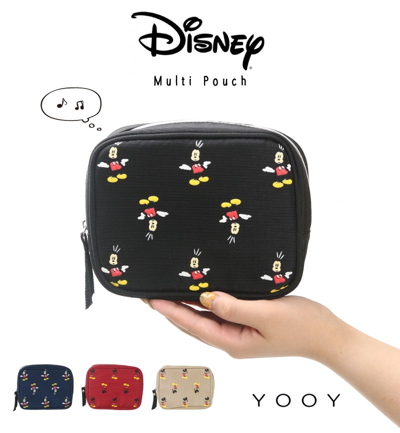 Yooy Disney ディズニー ポーチ 小物入れ レディース 大きめ Yy D023 直営店 キャラクター 正規品 モバイルポーチ ミッキー おしゃれ メール便対応