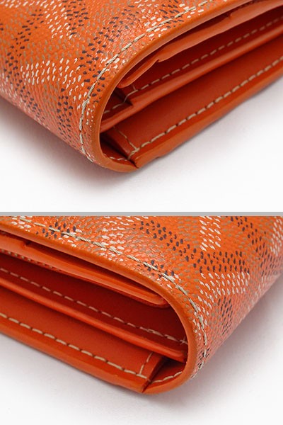 GOYARD（ゴヤール） 美品 ヴァレンヌ 二つ折り長財布 オレンジ PVC
