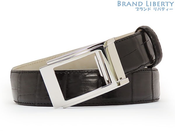 【美品】ダンヒル ベルト シルバー ブラック DUNHILL 18f4a02ca001.jpg