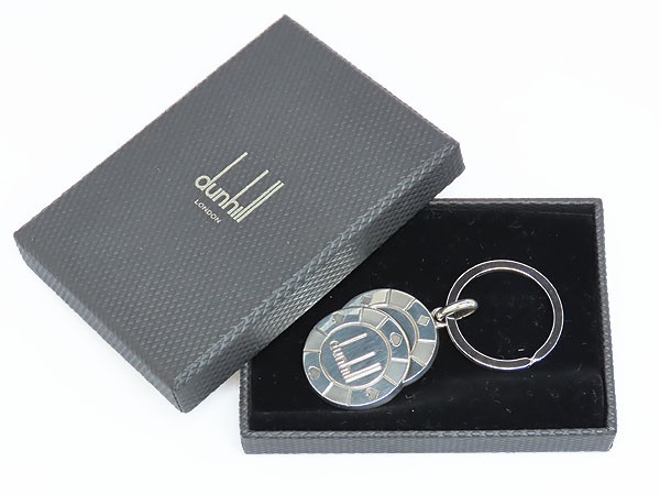 dunhill ダンヒル　牛　動物　キーリング　シルバー925 dunhill 美品 ダンヒル カジノチップモチーフ シルバー