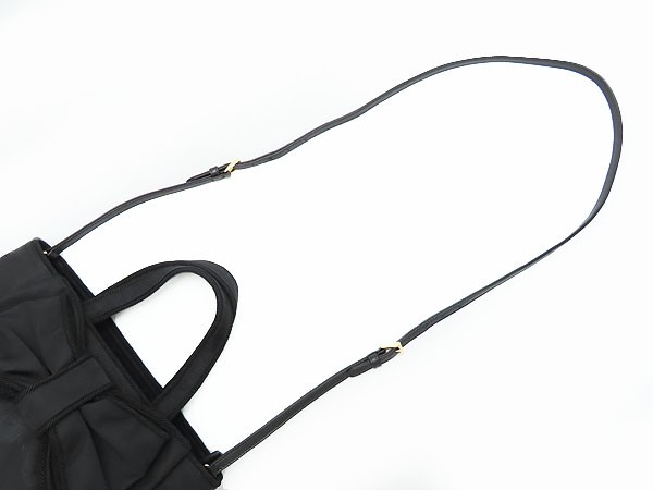 PRADA 未使用 プラダ ロゴジャガード ナイロン リボン 2WAY