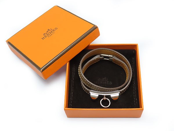 HERMES 新古品 エルメス リヴァル ドゥブルトゥール 2連 レザー