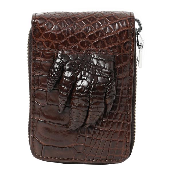 カードケース 大容量 クロコダイル 爪付き シャム CROCODILE ワニ革 鰐
