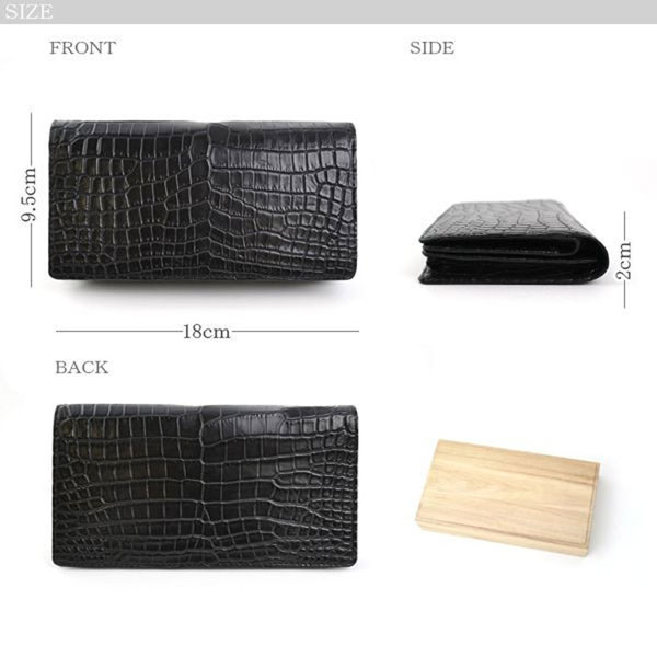 【美品】本物クロコダイルレザー 二つ折り財布 JRA公認 黒 Amazon | 財布 短財布 二つ折り 小銭入れなし ブラック 黒