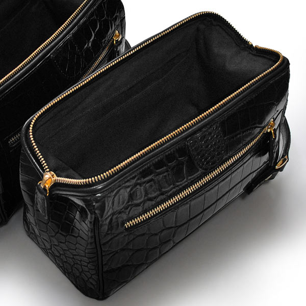 ミニダレスセカンドバッグ CROCODILE クロコダイル 黒 ブラック 鰐革