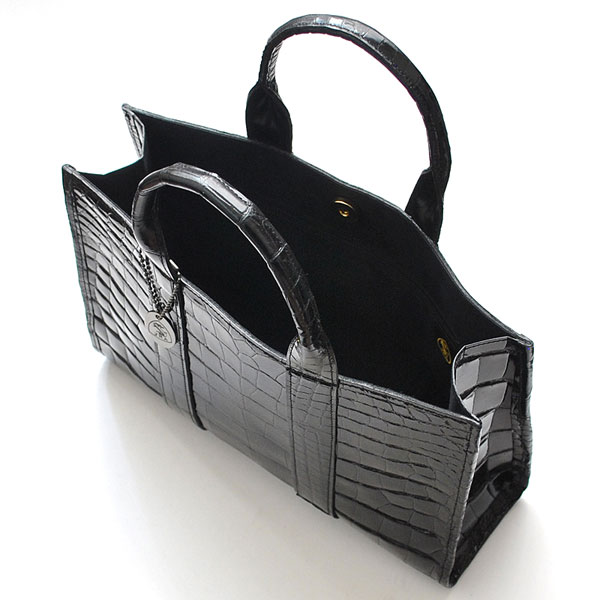 美品 JRA認定 本革 クロコダイル 2way トートバッグ ワニ革