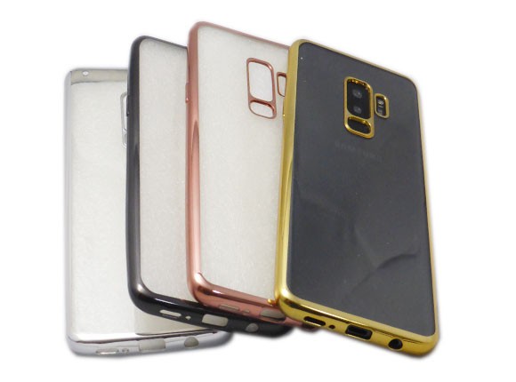 Galaxy S9+ Galaxy SAMSUNG Samsung docomo DoCoMo AUe- You jacket simple plain lustre TPU soft type case cover silver 