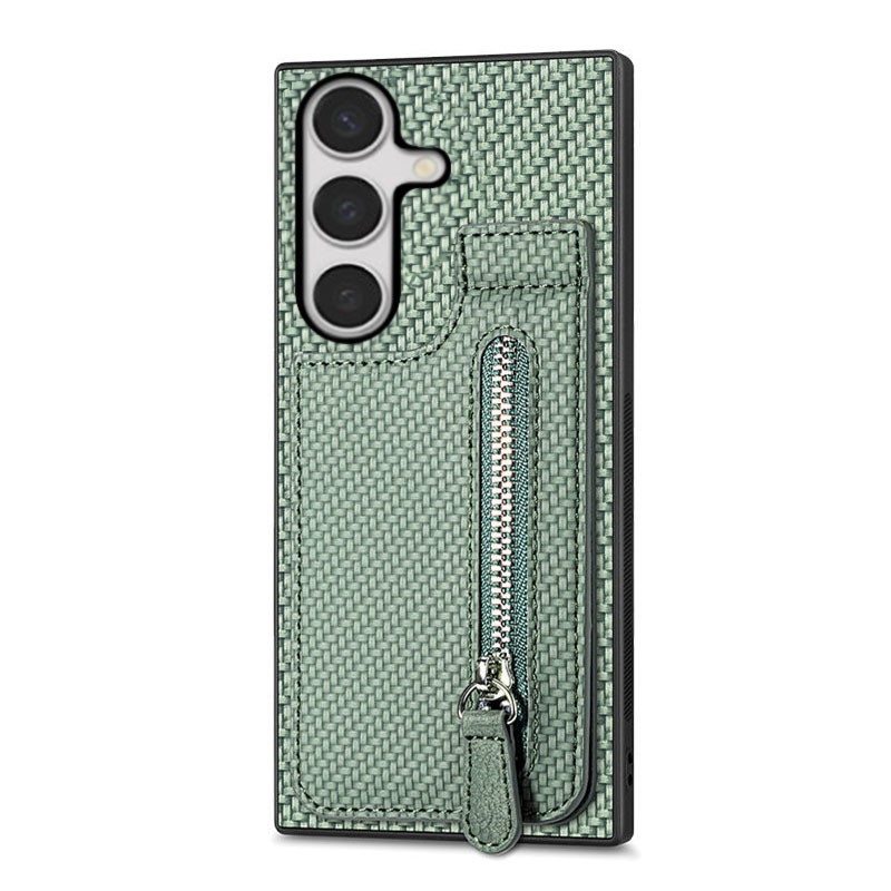 Galaxy S24 ケース 背面 コイン入れ 財布 ファスナー付き 片面 Ultra