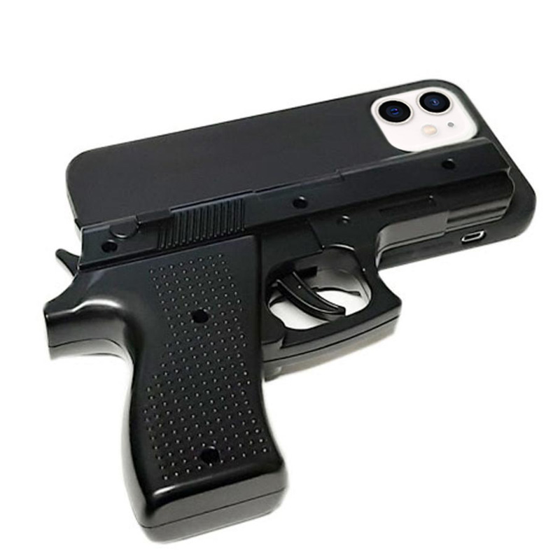 iPhone16e 16 15 Plus Pro Max 14 13 mini 12 ケース 拳銃型 ピストル