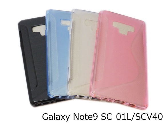 Galaxy Note9 Galaxy SAMSUNG Samsung docomo DoCoMo AUe- You jacket S pattern S type lustre TPU soft type case cover clear blue 