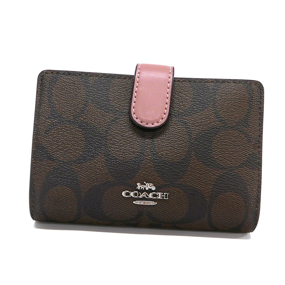 COACH コーチ レディース 二つ折り財布 シグネチャー パスケース