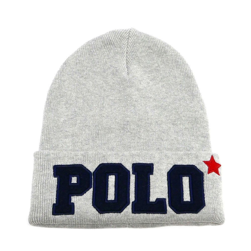 ポロ ラルフローレン POLO RALPH LAUREN ニット帽 ロゴ コットン100% ニットキ...