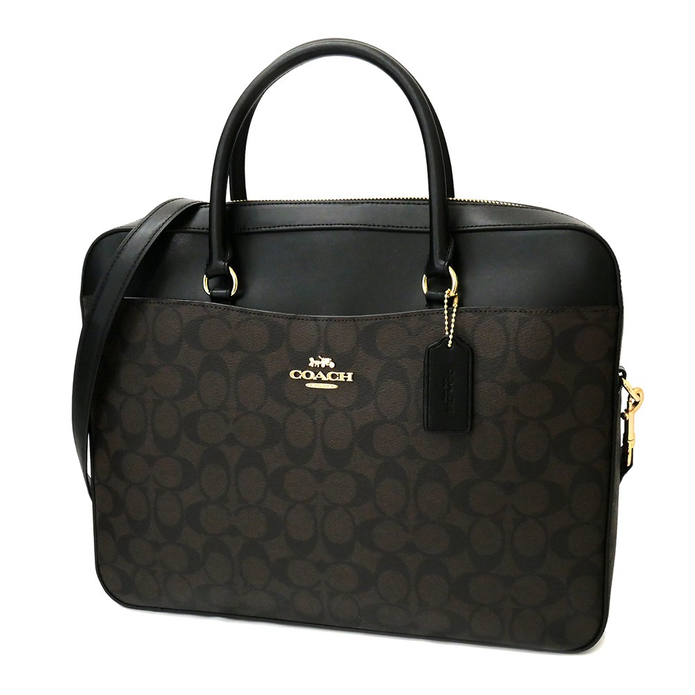 COACH コーチ ビジネスバッグ ブリーフケース レザー 2WAY ブラック COACH - コーチ／COACH バッグ ブリーフケース ビジネスバッグ