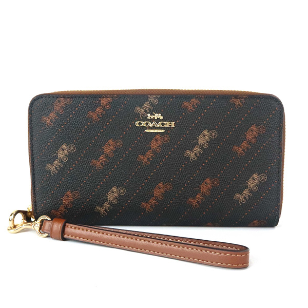 COACH 長財布　コーチ　ラウンドファスナー COACH コーチ 長財布 ラウンドファスナー ホース キャリッジ