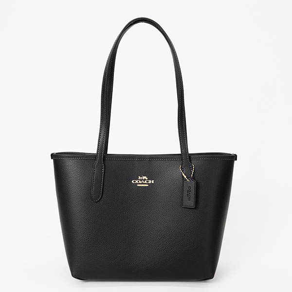 COACH ブラック レザー トートバッグ買う