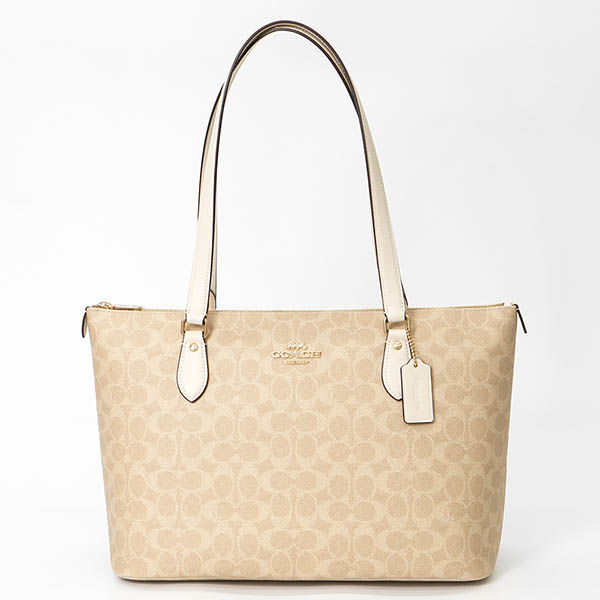 【極美品】COACH レザー ハンドバッグ トートバッグ 白 シグネチャー COACH（コーチ） 《クーポン配布》コーチ トートバッグ シグネチャー