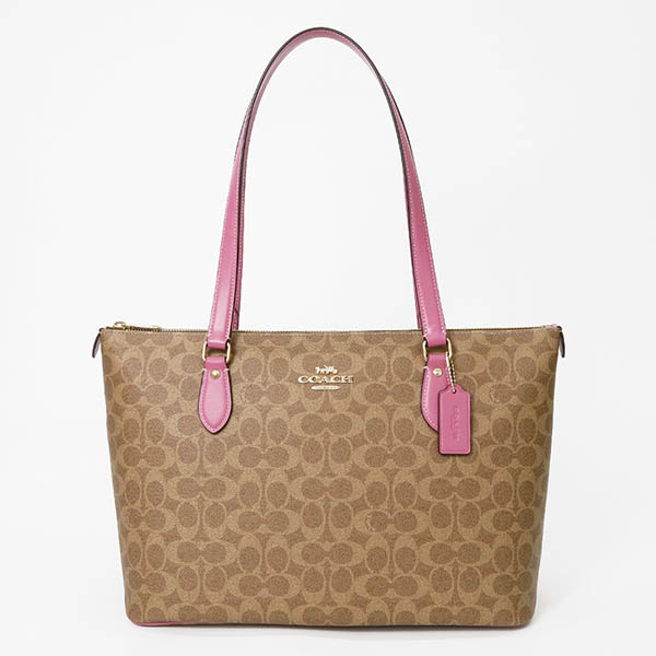 超美品　COACH コーチ　トートバッグ　ハンドバッグ　シグネチャー　ピンク ✨稀少✨美品✨コーチ トートバッグ 2way シグネチャー