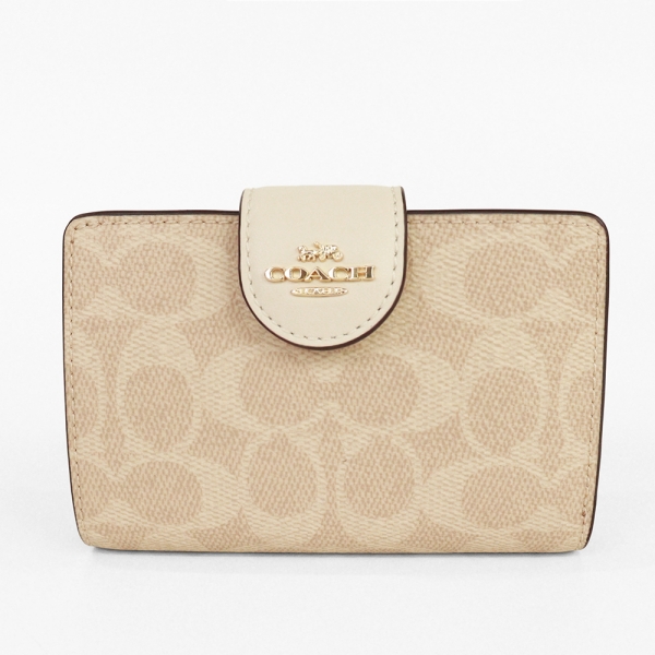 COACH コーチ 二つ折り財布 ミディアム コーナー ジップ