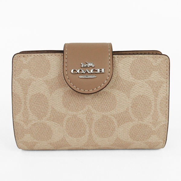 COACH コーチ 二つ折り財布 ミディアム コーナー ジップ