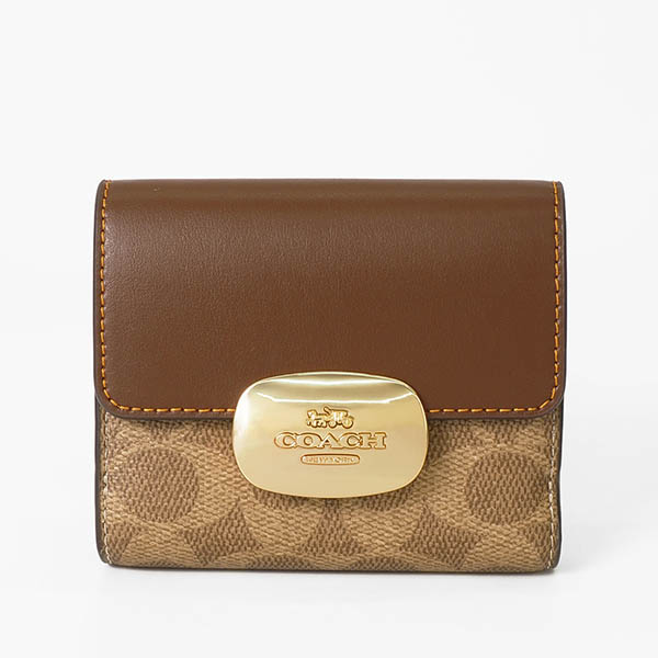 新品未使用コーチ二つ折り財布ブラウンシグネチャーL字レディースメンズ送料無料 COACH（コーチ） 《クーポン配布中》コーチ 二つ折り財布 シグネチャー