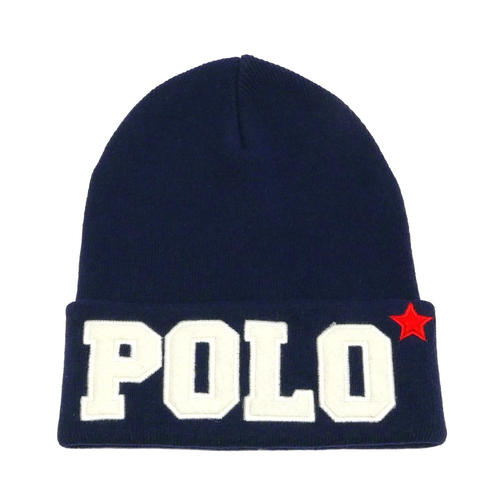 ポロ ラルフローレン ニット帽 POLO RALPH LAUREN ロゴ コットン100