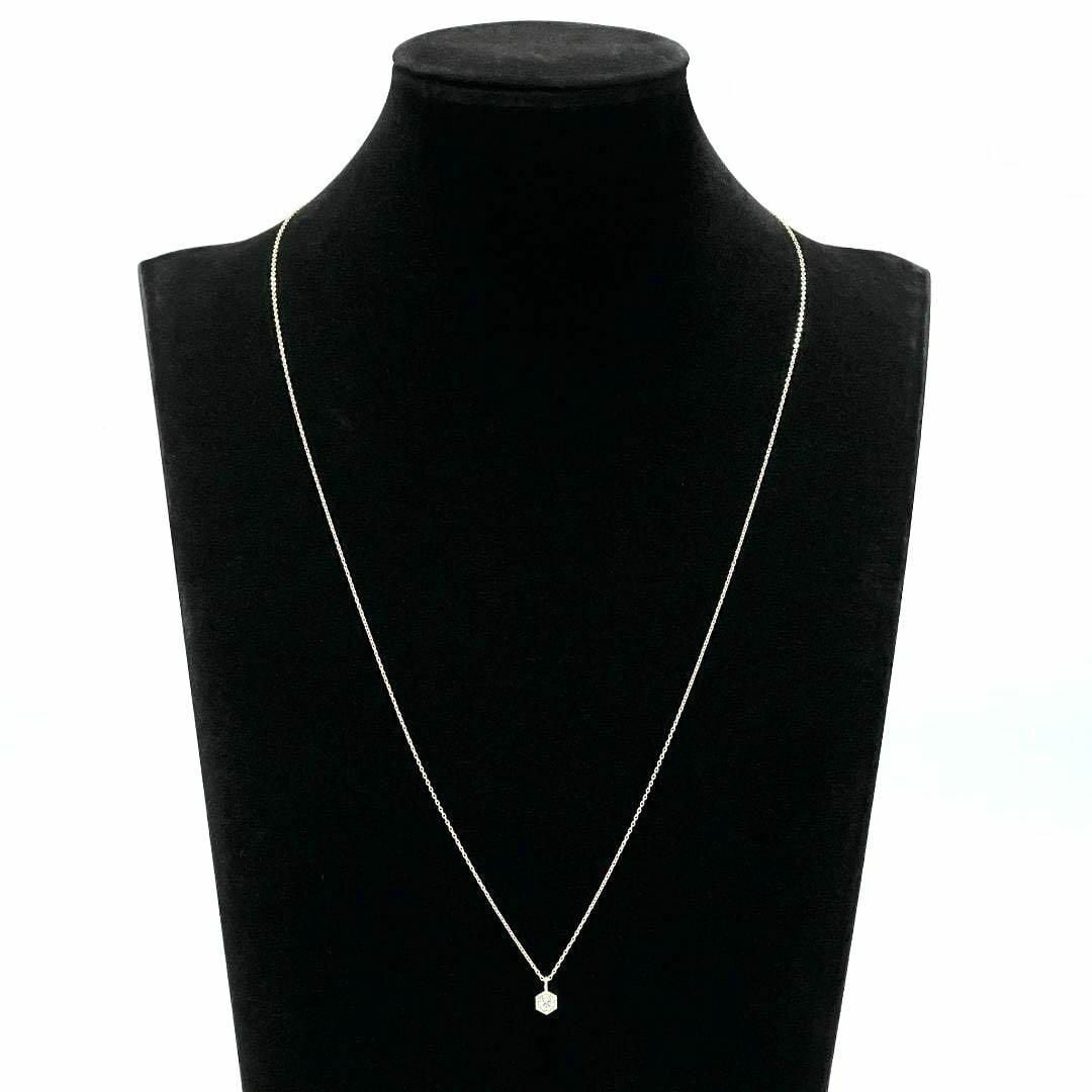 【0.18ct】オールニーク　ネックレス　ペンダント　K18　ダイヤ　ヘキサゴン_7