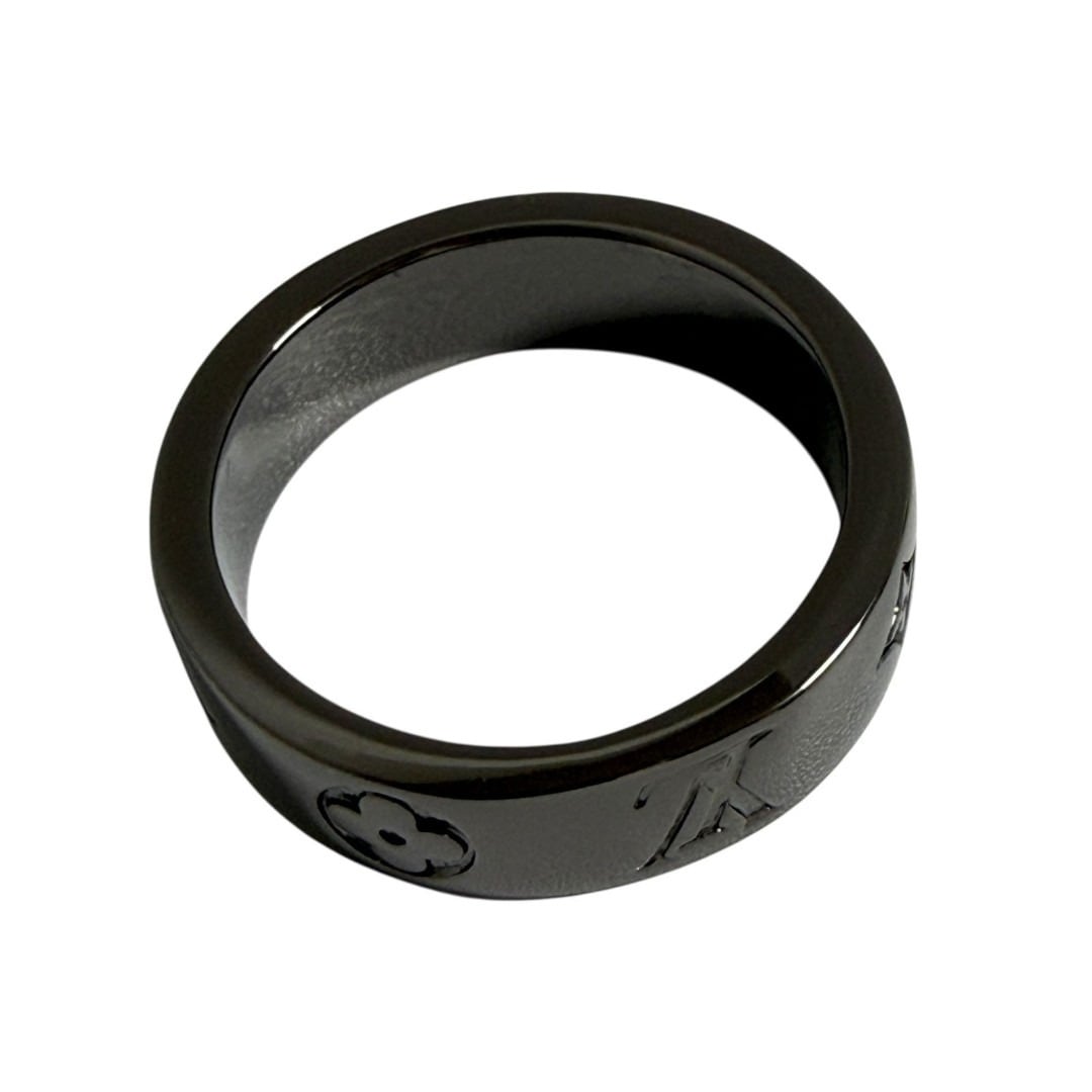 LOUIS VUITTON リング　シグネット　モザイク　ブラック　黒　19号 LOUIS VUITTON（ルイ・ヴィトン） メンズ リング LV モザイク シン 18