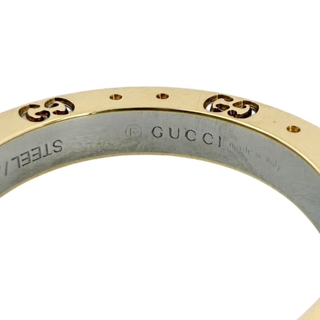 グッチ　メンズ　レディース　アイコンリング　K18ゴールド　コンビ　11号　指輪 GUCCI（グッチ） メンズ レディース アイコンリング K18ゴールド