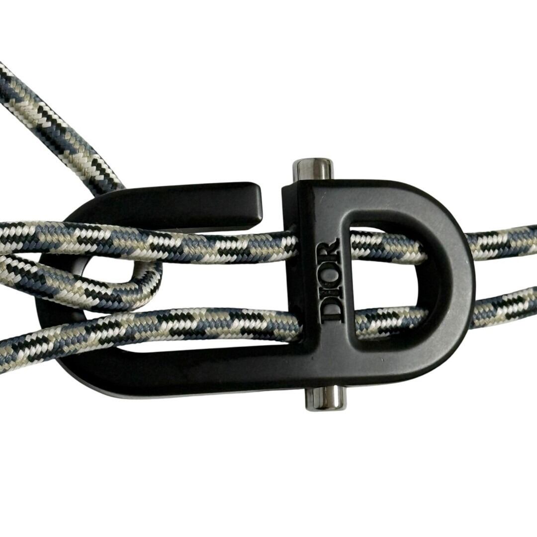 ディオール　メンズ　ロープ　ベルト　サイズ調節可能　最大内周104cm　CD　黒 Christian Dior（クリスチャン・ディオール） ディオール メンズ