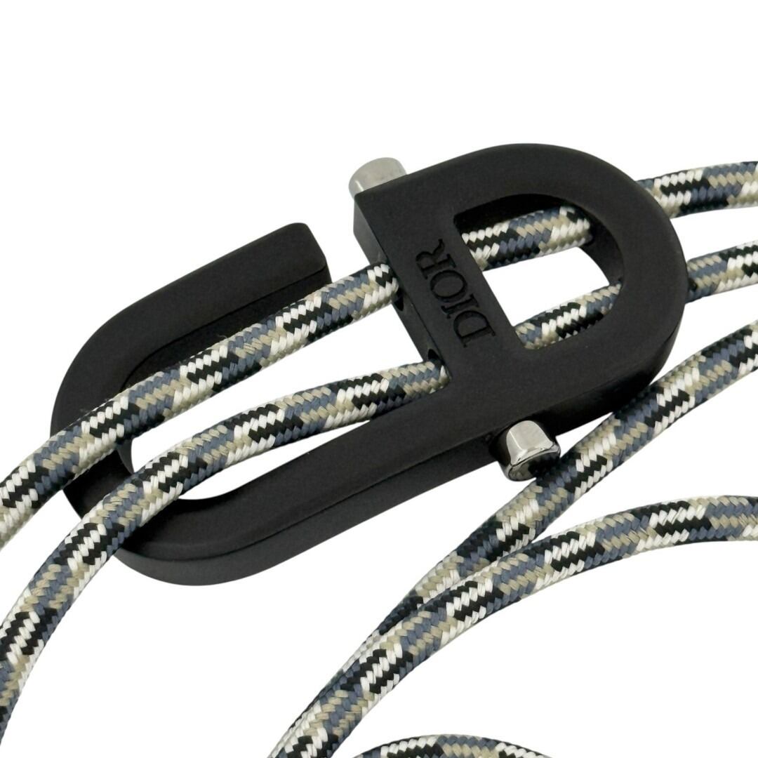 ディオール　メンズ　ロープ　ベルト　サイズ調節可能　最大内周104cm　CD　黒 Christian Dior（クリスチャン・ディオール） ディオール メンズ