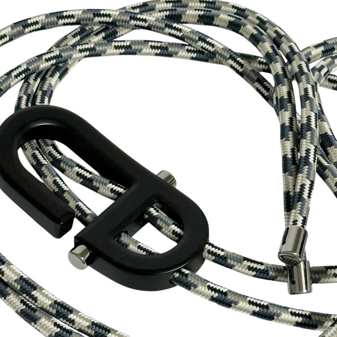 ディオール　メンズ　ロープ　ベルト　サイズ調節可能　最大内周104cm　CD　黒 Christian Dior（クリスチャン・ディオール） ディオール メンズ