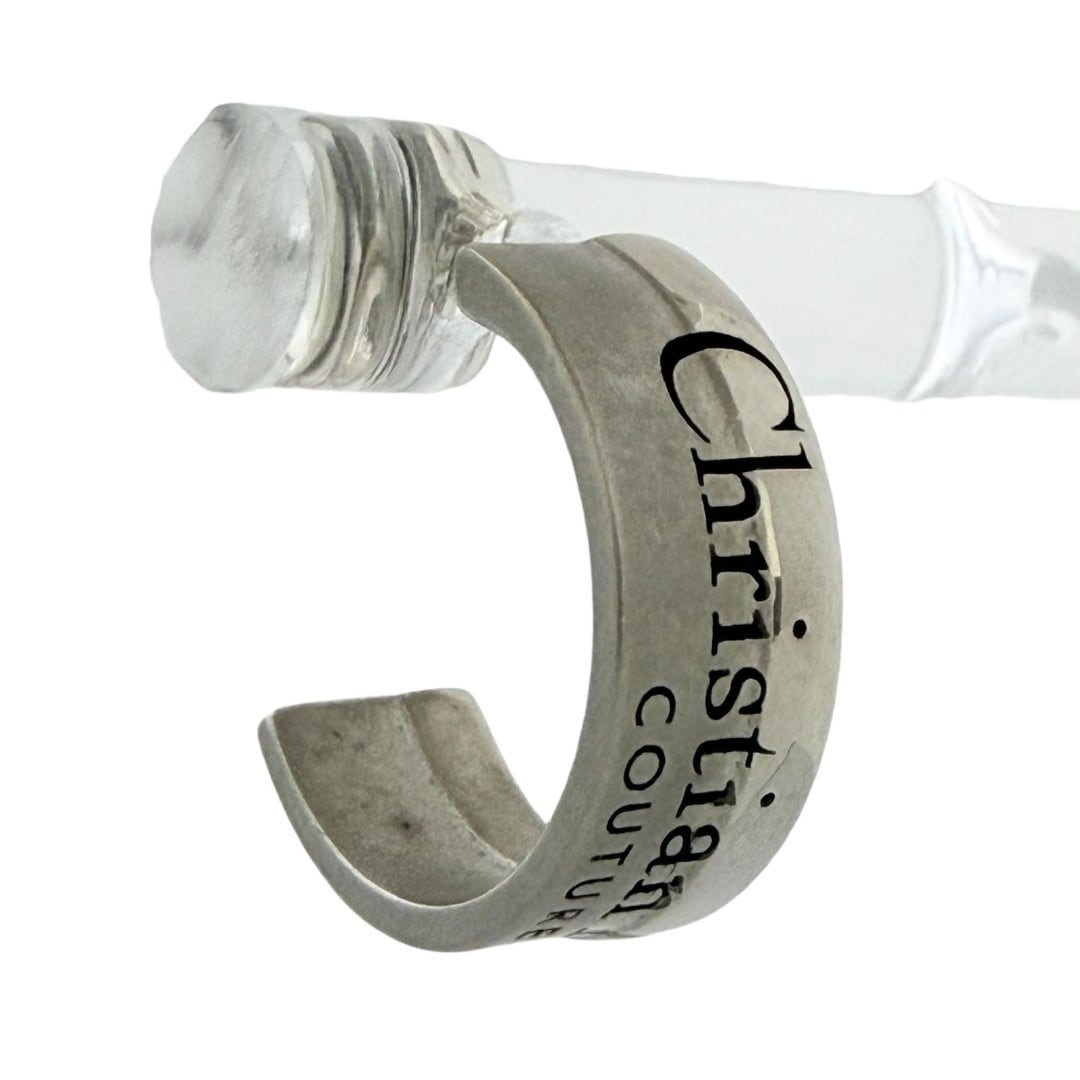 美品 Dior クリスチャンディオール フープピアス 片耳 ロゴ シルバー Christian Dior（クリスチャン・ディオール） ディオール メンズ