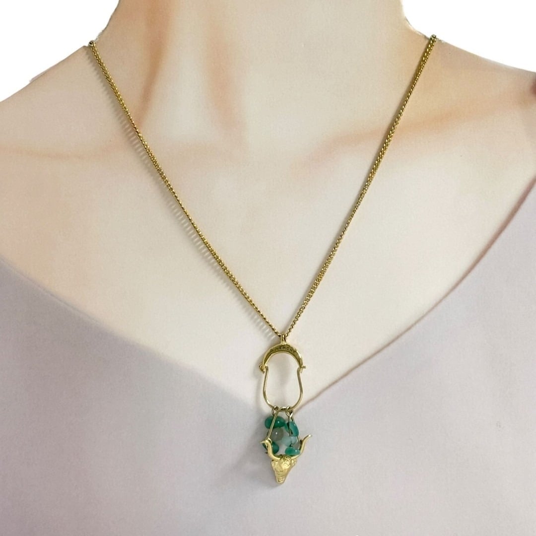 d*2様 良品 ジバンシィ ロングネックレス フラワー ゴールド 大ぶり