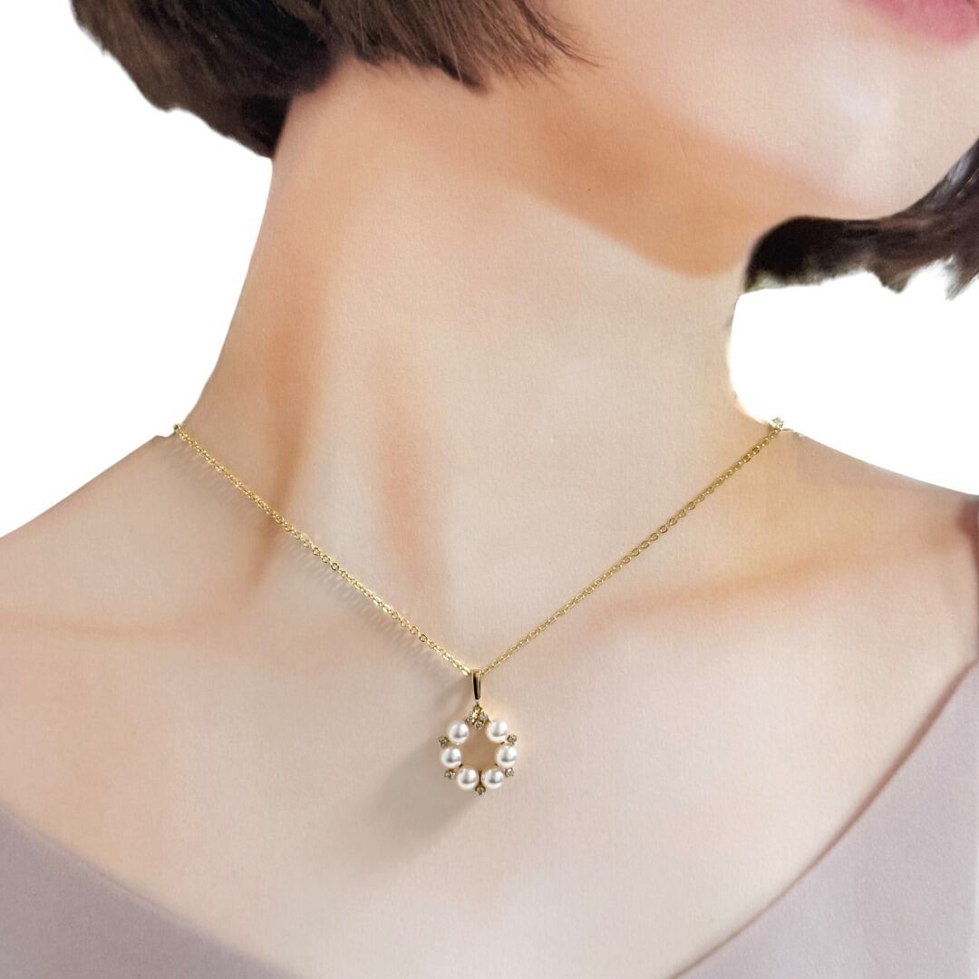 MIKIMOTO（ミキモト） ペンダント ネックレス リース K18ゴールド 社外