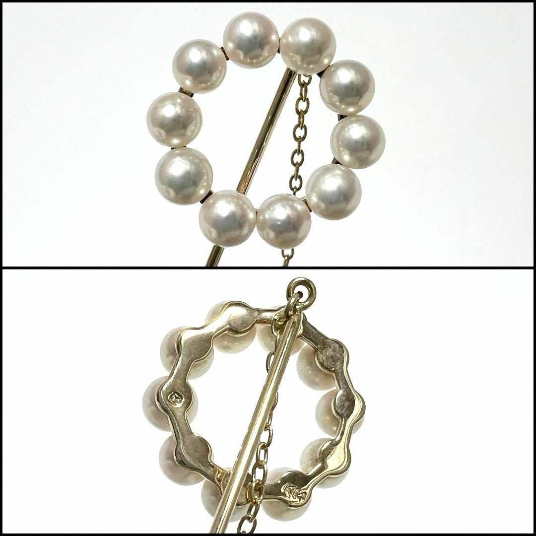 NIKIMOTO ミキモト　真珠ブローチ ミキモト(Mikimoto) パール ブローチ 14金イエローゴールド 真珠