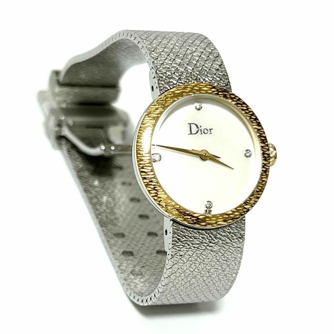 【美品】ディオール　クロノグラフ ダイヤベゼル　ピンク　CD114315 稼働品 ディオール(Dior)ディオール クリスタル 腕時計 時計 ボーイズ