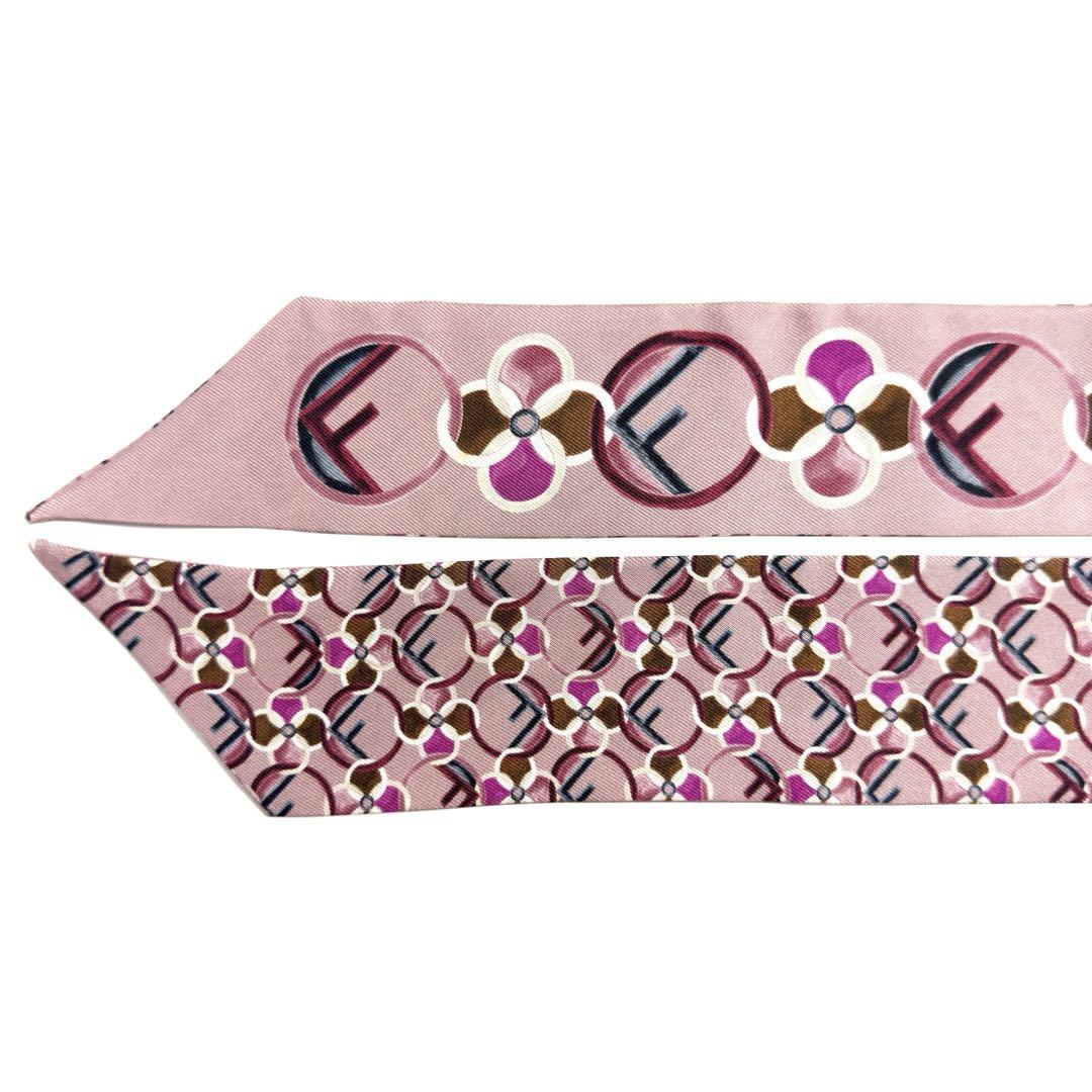 FENDI ラッピー　ピンク　花柄　バンダナ フェンディ ラッピー（レディーススカーフ）｜ファッション小物