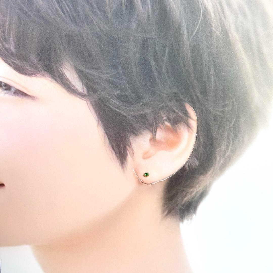 エテ エメラルド スタッド ピアス K18 ゴールド ete 【美品】エテ レディース エメラルド スタッド ピアス 1粒