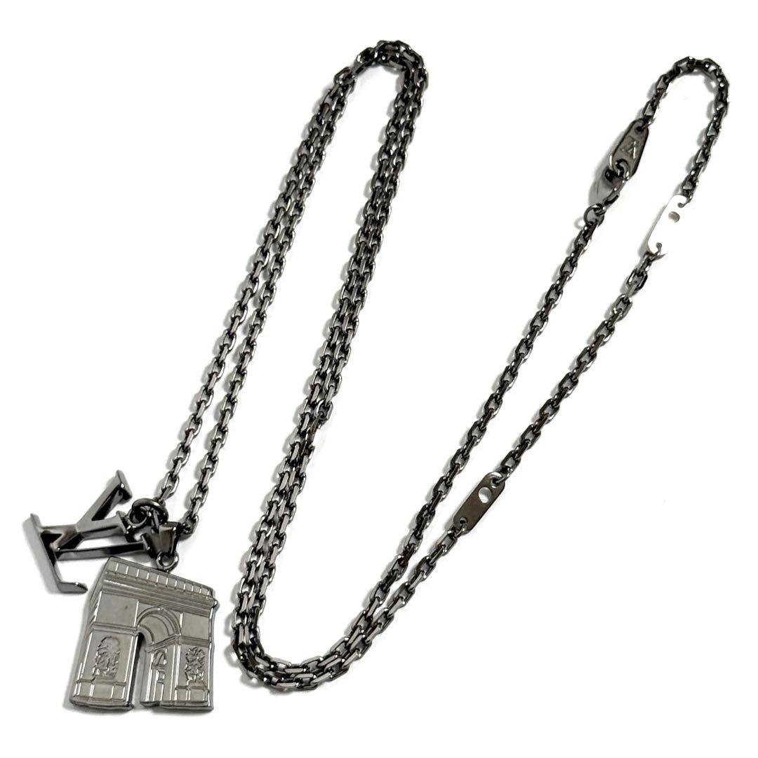 LOUIS VUITTON 【超美品】ルイヴィトン メンズ ペンダント ネックレス 