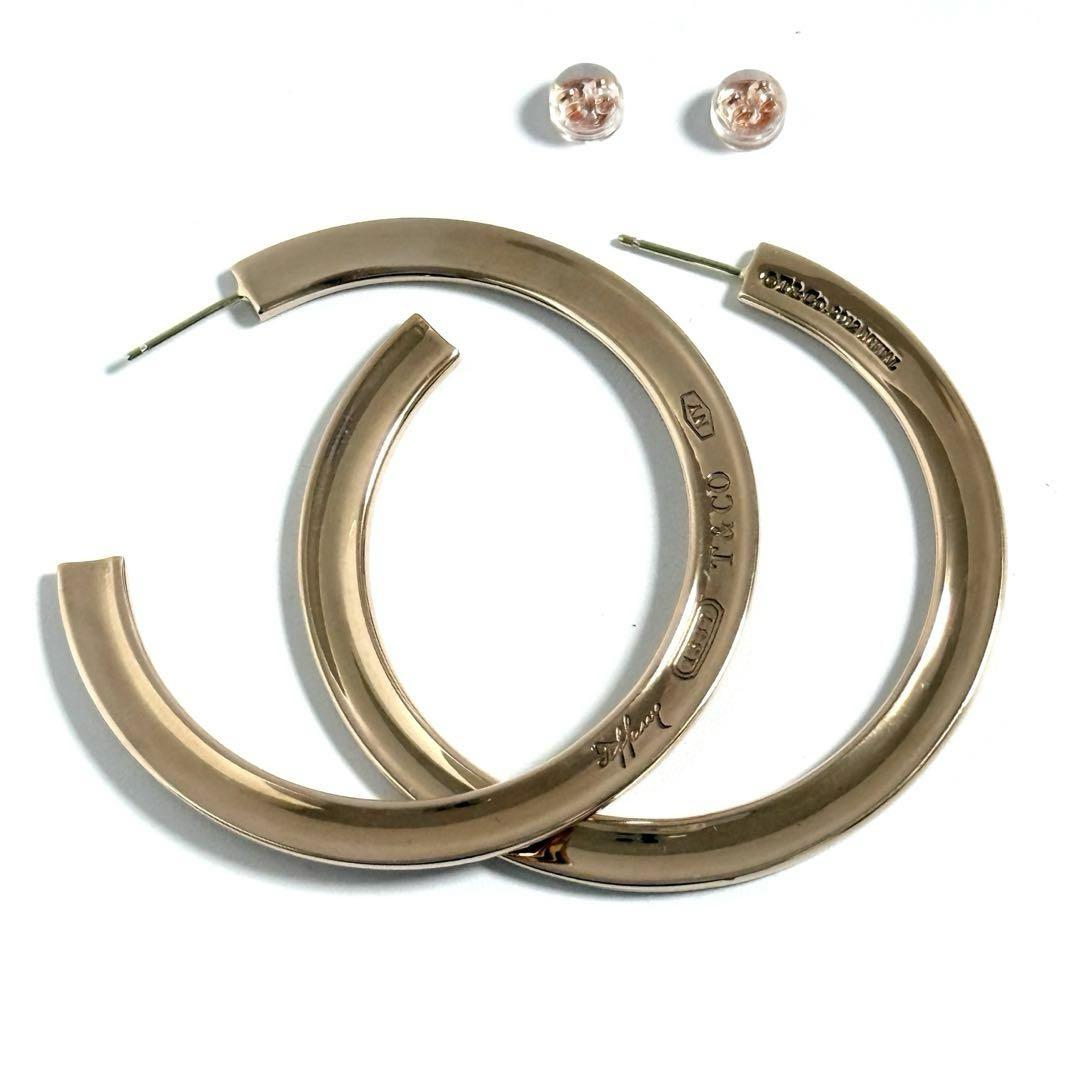 【美品・大きめ】ティファニー　レディース　フープピアス 　ルベドメタル　1837