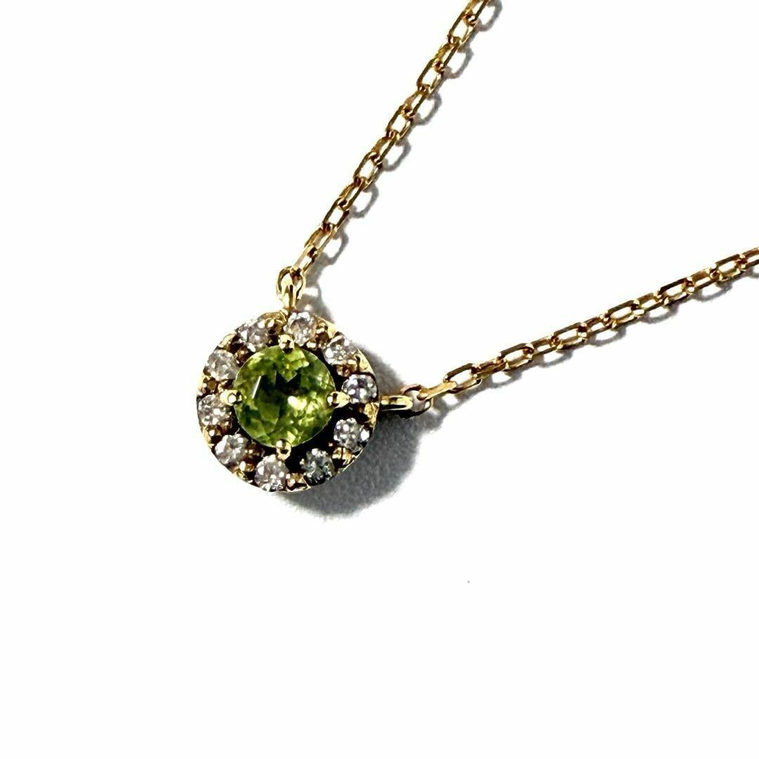 美品】ヴァンドーム青山 ペリドット ダイヤ ネックレス ペンダント K18 