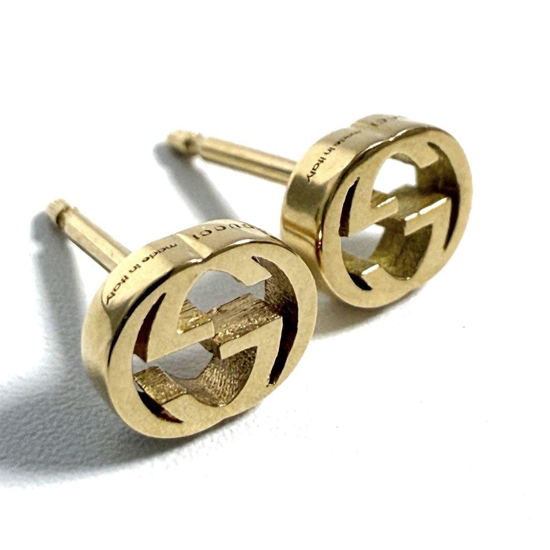 グッチ　 K18WG　18金　 ラリアット ピアス GUCCI グッチ ラリアット ピアス 18金 K18イエローゴールド