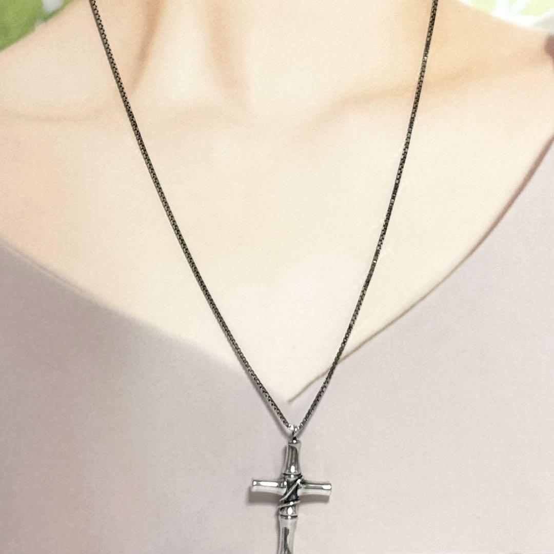 GUCCI（グッチ） 【美品】グッチ メンズ バンブー クロス ペンダント