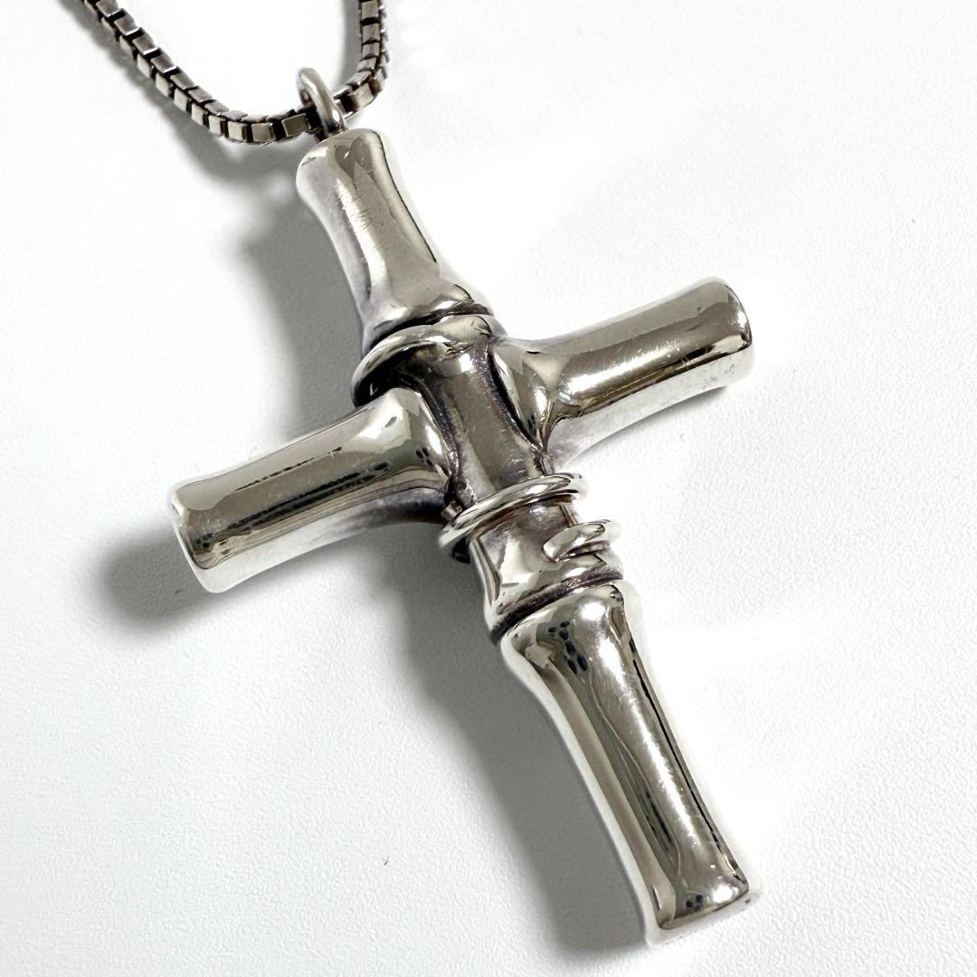 GUCCI（グッチ） 【美品】グッチ メンズ バンブー クロス ペンダント