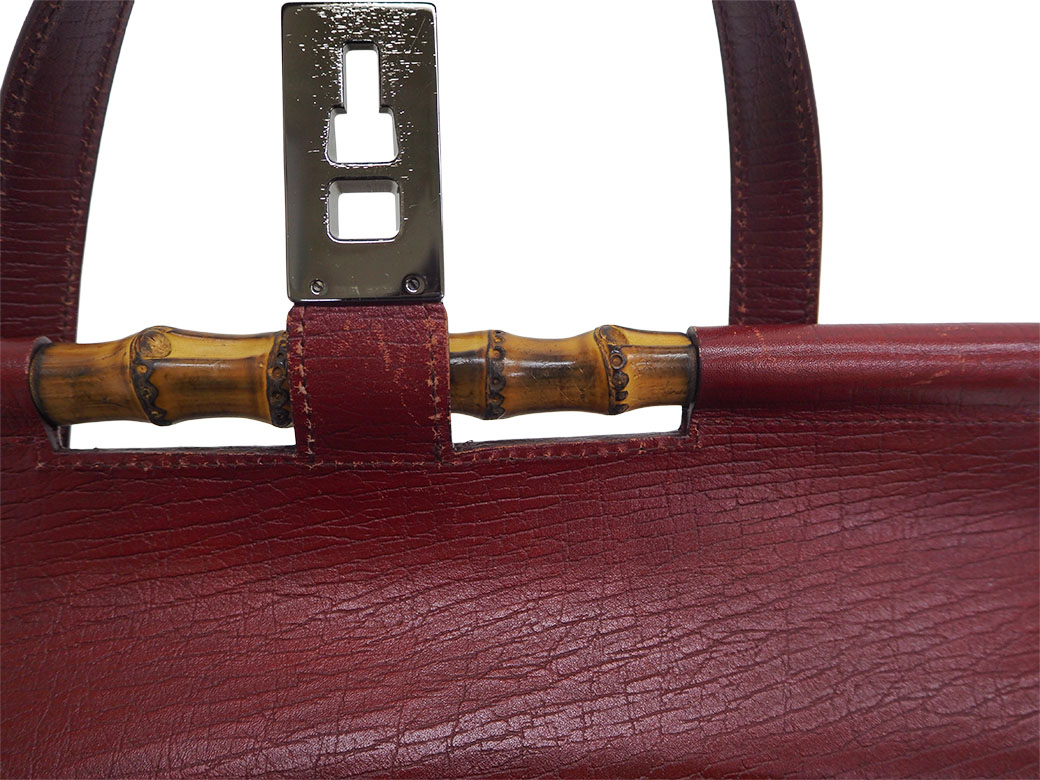 GUCCI グッチ バンブー レザー ハンドバッグ ミニボストン 111713 GUCCI グッチ バンブー レザー ハンドバッグ ミニボストン